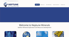Desktop Screenshot of neptuneminerals.com